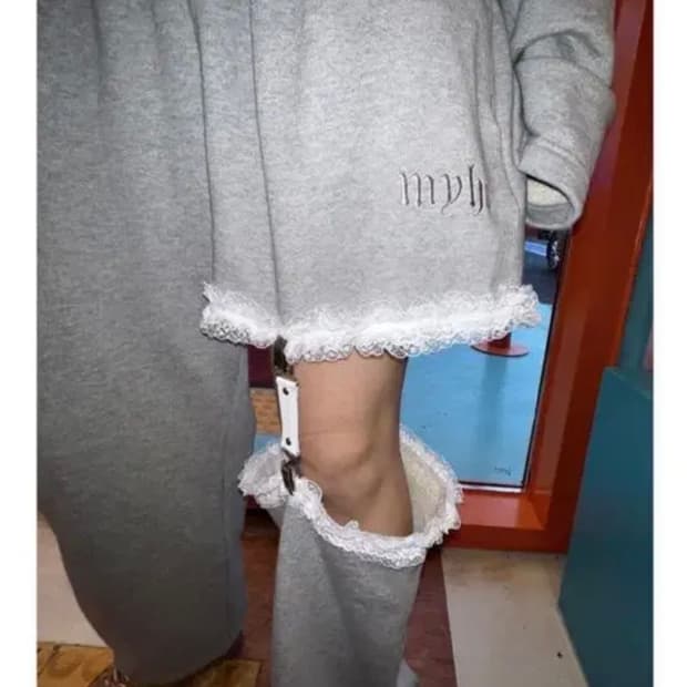 미스테리어스 호텔 가터벨트 팬츠 그레이