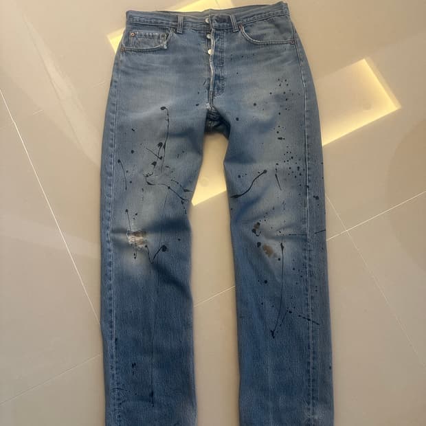 리바이스 페인팅 데님