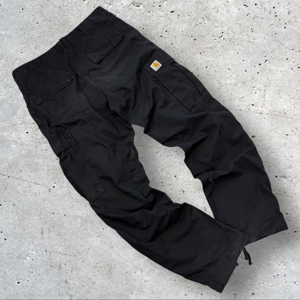 [32] 칼하트 레귤러핏 블랙 카고 바지 팬츠 B754
