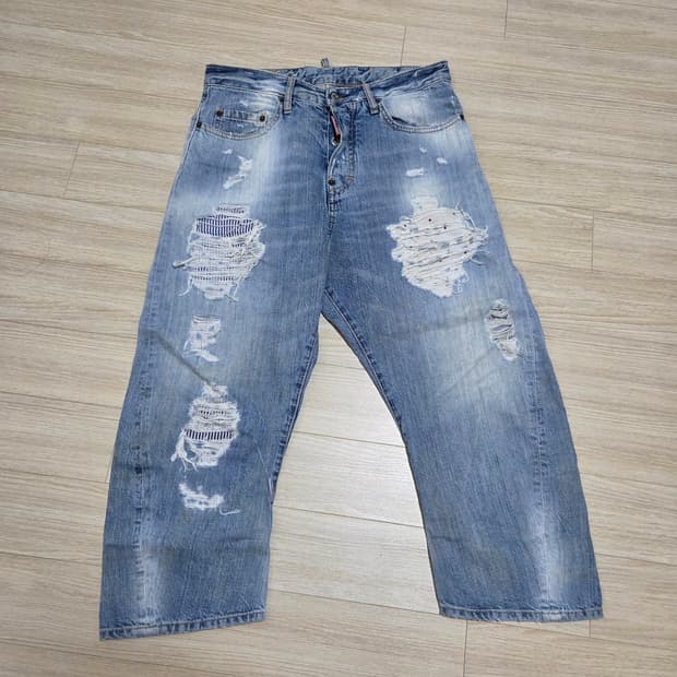 디스퀘어드2 데님 디스트로이드진 배기팬츠