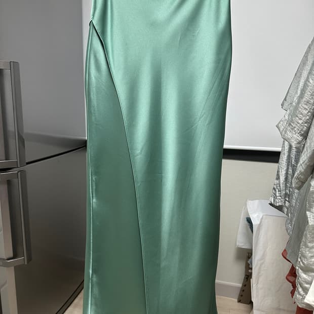 고퀄리티 실크 트임 롱치마 s