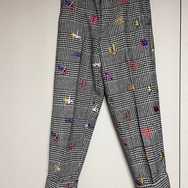 비욘드 클로젯 체크 패턴 팬츠