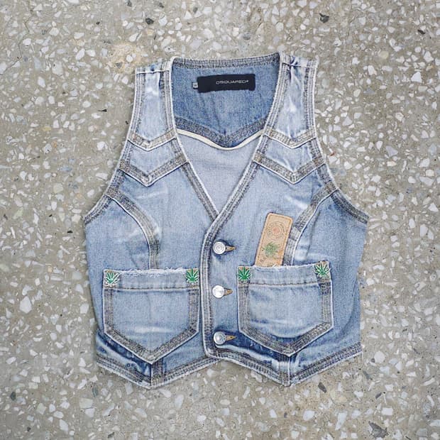 Dsquared2 아동복 데님 베스트 청 조끼