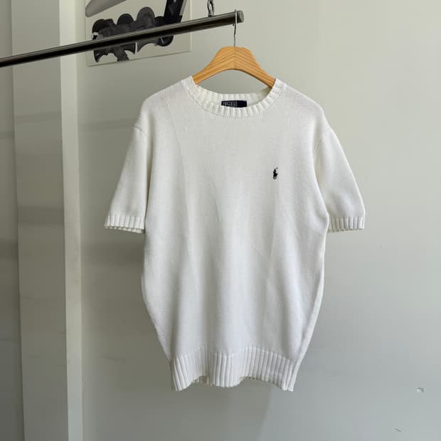 POLO RALPH LAUREN 코튼 반팔 니트 