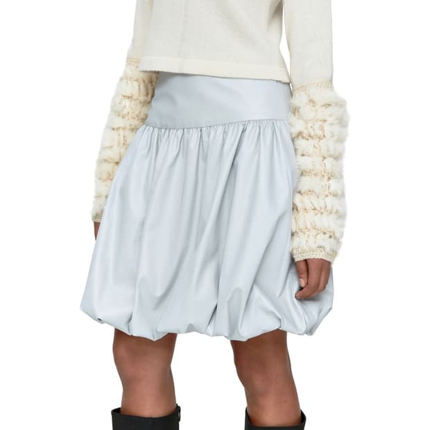 버뮬라 YOKE BALLOON SKIRT (SILVER) 