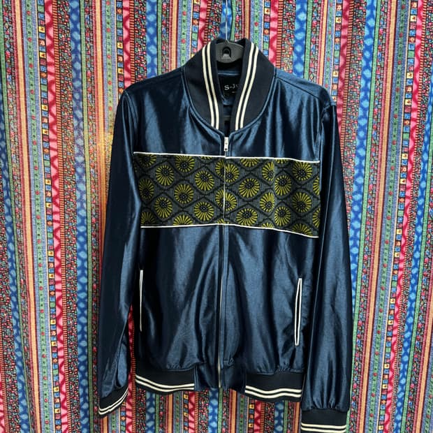 [빈티지] 플라워자수 새틴 스카쟌