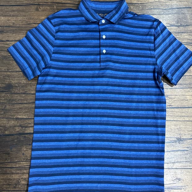 브룩스브라더스 슬림핏 스트라이프 반팔 카라티 M 새제품