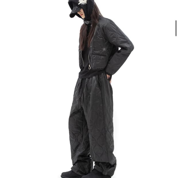 데프가먼츠 패딩팬츠 블랙 S