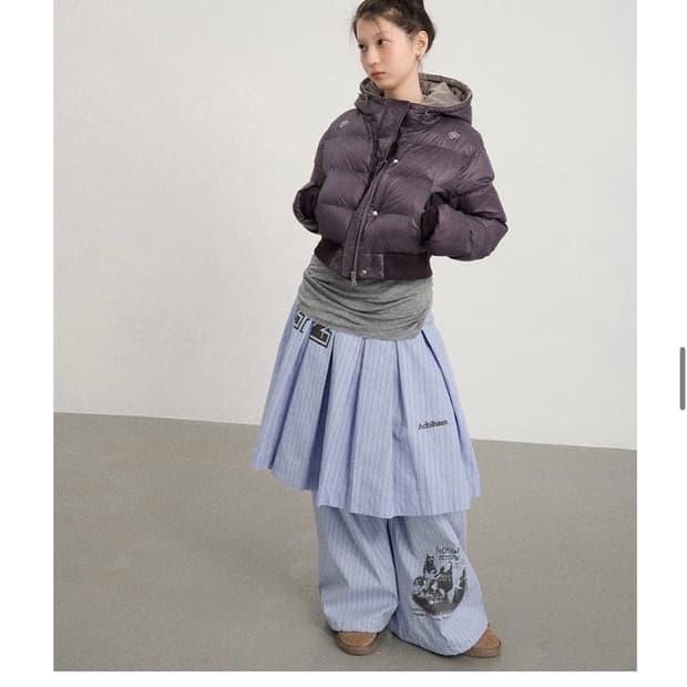 아치하라 플리츠 숫자 스커트 (테스트매커니즘)