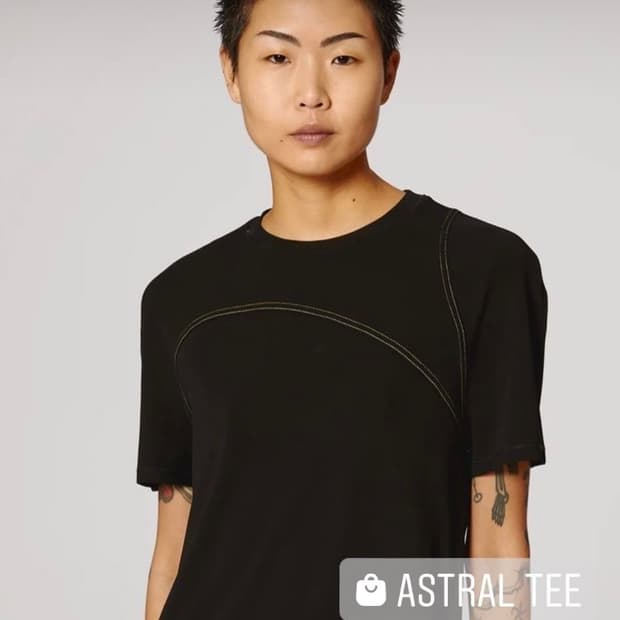 Eckhaus Latta astral tee 에크하우스 라타 블랙 티셔츠