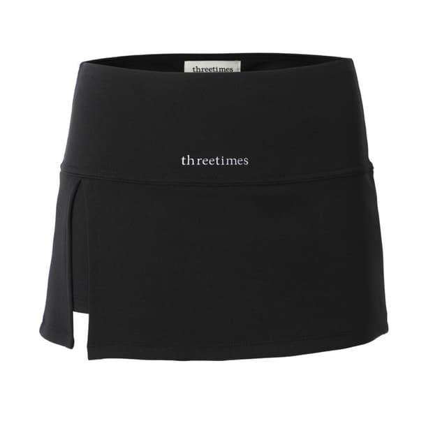 구해요) 쓰리타임즈 슬릿 스커트 블랙 s