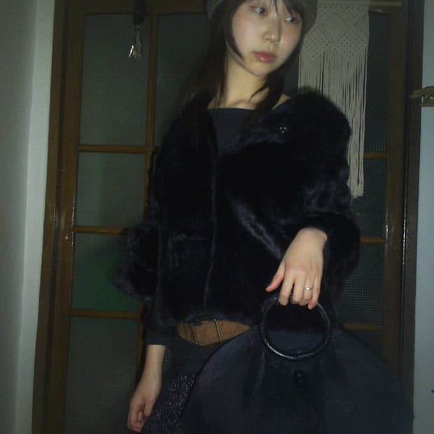 vintage kang kang eco fur jacket