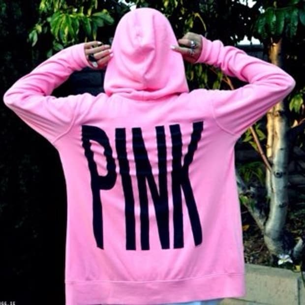 Victoria’s Secret  Neon Pink Logo Hoodie