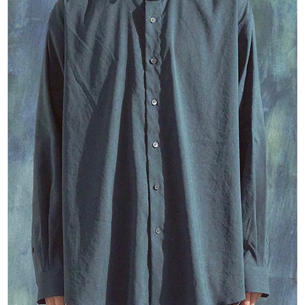 (1) 우석 라운드 칼라 셔츠 Dark Turquoise Blue