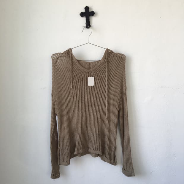 Khaki brown net hood