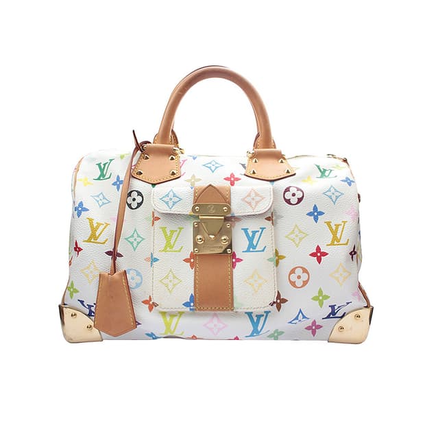 루이비통 화이트 멀티 스피디 30