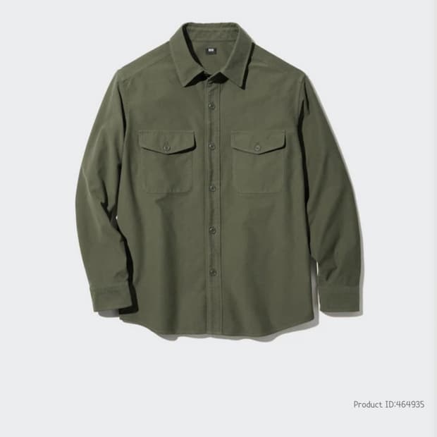 남자 유니클로 유틸리티 오버셔츠 L