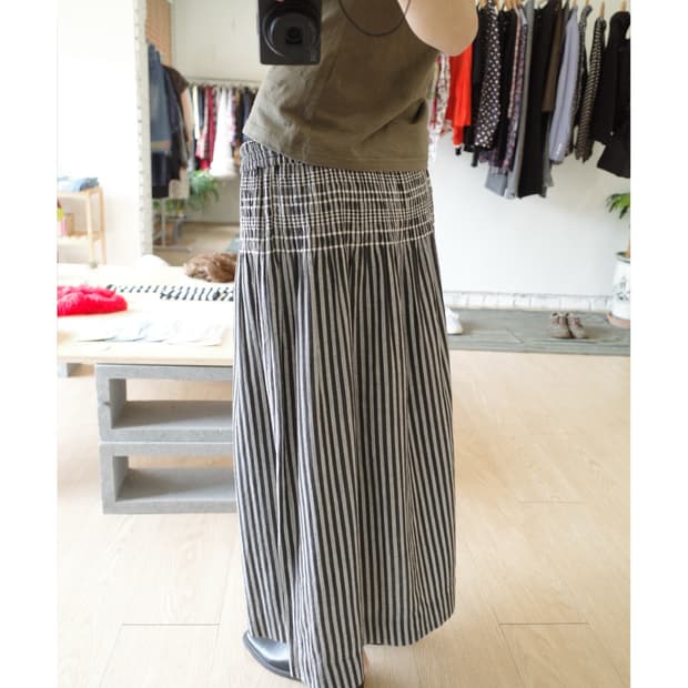 stripe long skirt