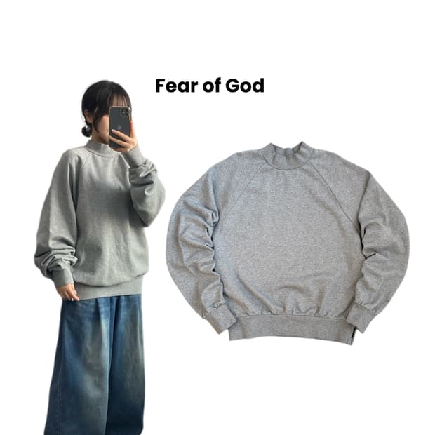 피어오브갓 컬렉션 사이드지퍼 스웻셔츠 맨투맨