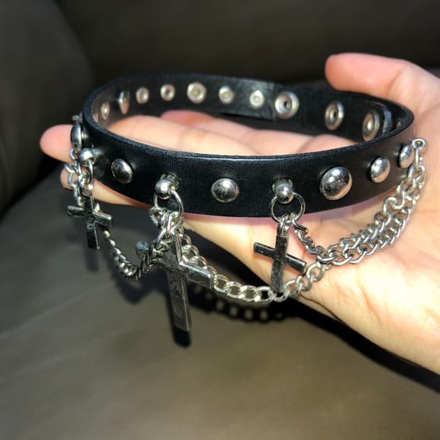 십자가 펑크 초커