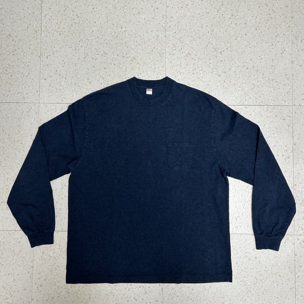 Ends and Means Pocket L/S Tee Navy XL