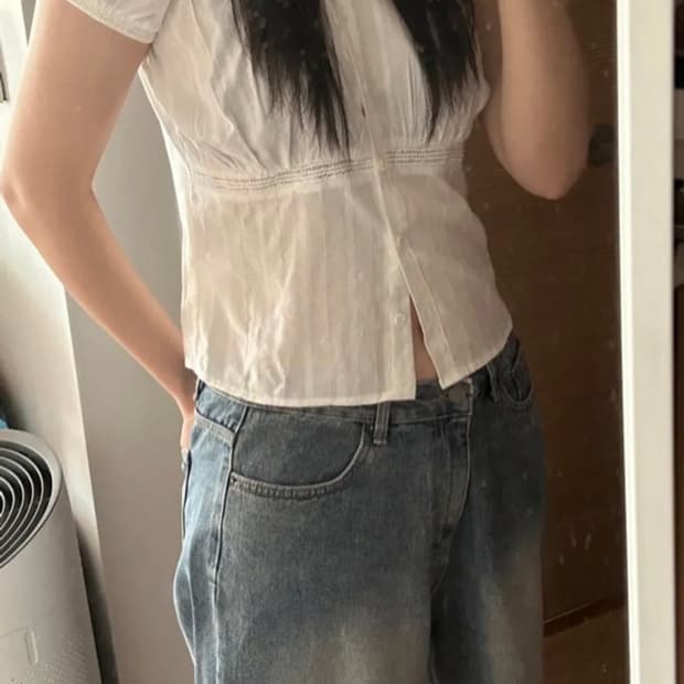 샐러드볼즈 PUNCHING LACE BLOUSE [WHITE]
