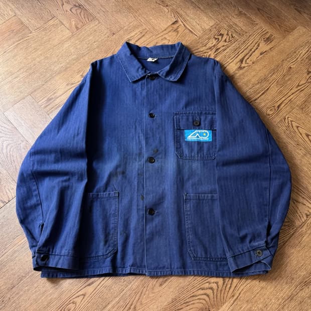 [2XL]빈티지 3포켓 헤링본 트윌 프렌치 워크자켓