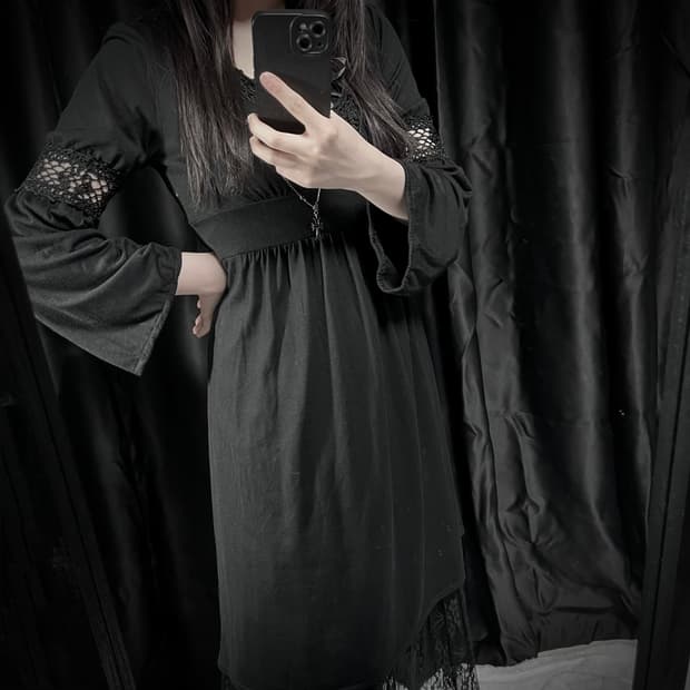 고딕 고스 원피스 코디 세트