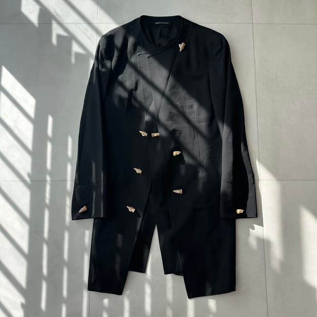 12aw 요지야마모토 어태쳐블 토글 블레이져