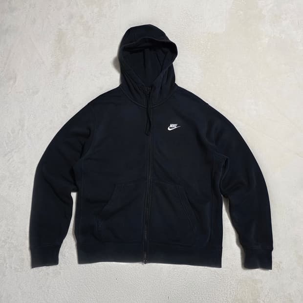 (M)나이키 후드집업 블랙