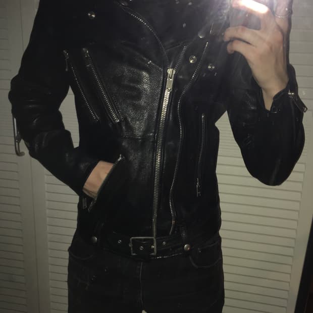 멀티지퍼 레더자켓 락시크 펑크락