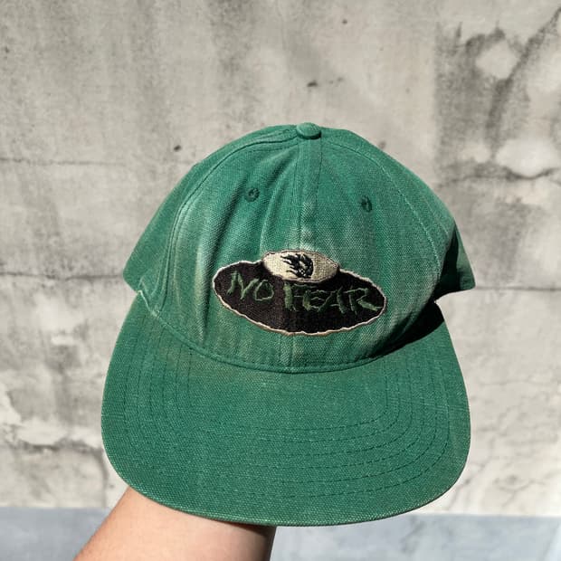 1990s No Fear  Green Faded Cap