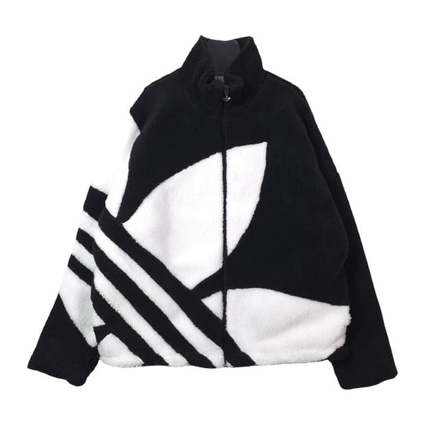 아디다스 오리지널 빅 트레포일 쉐르파 후리스 집업 자켓 2XL