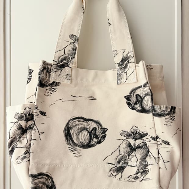 Kapital 캐피탈 캔버스 스탠다드 토트백