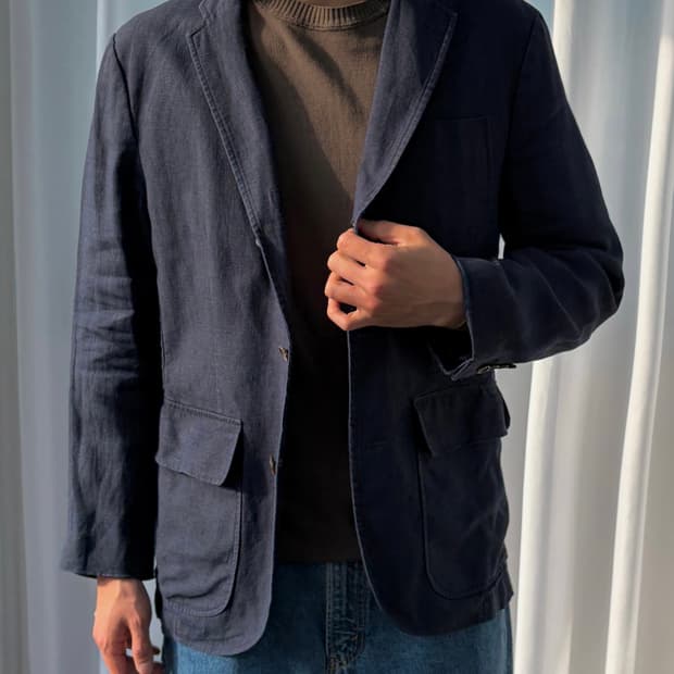 [L]폴로 랄프로렌 린넨 블레이저 자켓 navy