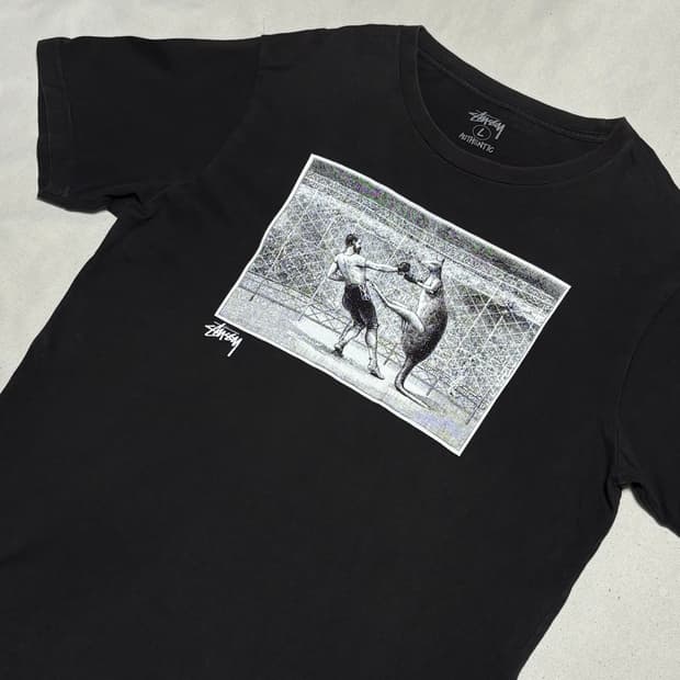 L 스투시 복싱 프린팅 반팔티 