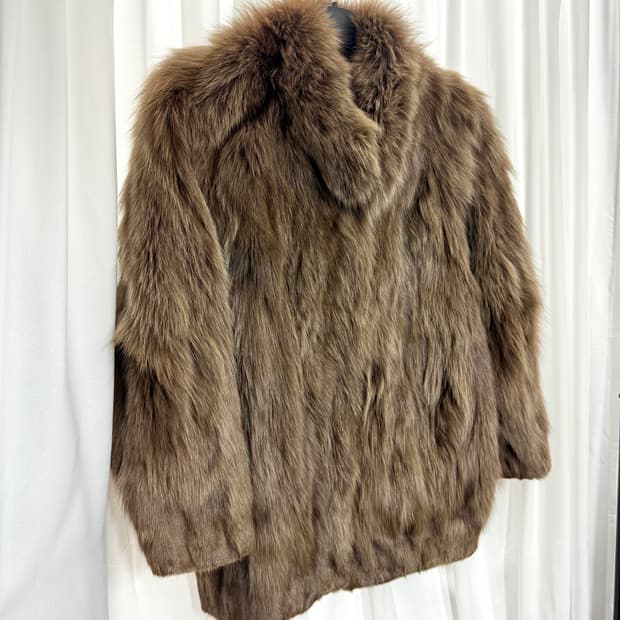 Fox fur jacket (brown)