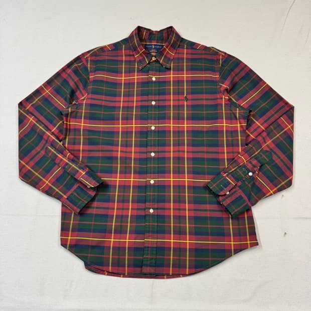 XL) 폴로 랄프로렌 클래식 체크 옥스포드 셔츠 슬림핏