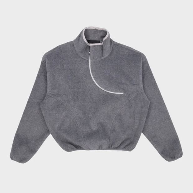 51PERCENT Curved zipper fleece 플리스