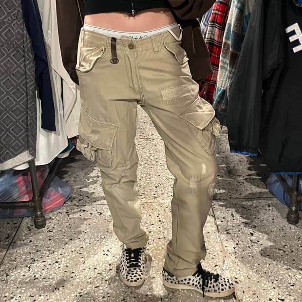 HCO1922 멀티 포켓 베이지 카고팬츠