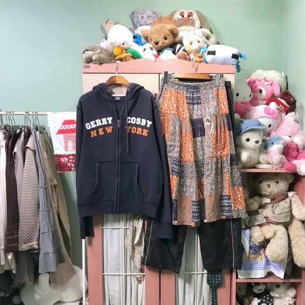 카모메산장 코디 세트 빈티지 모리걸 하구미