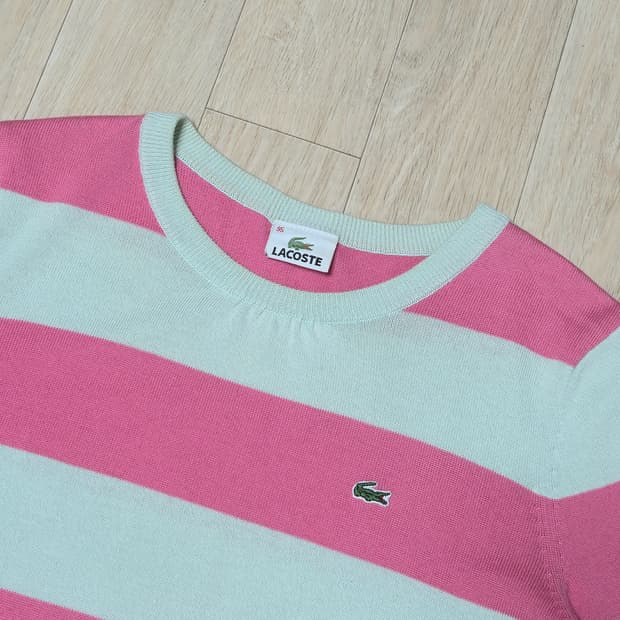 95) 라코스테 울혼방 스트라이프 니트