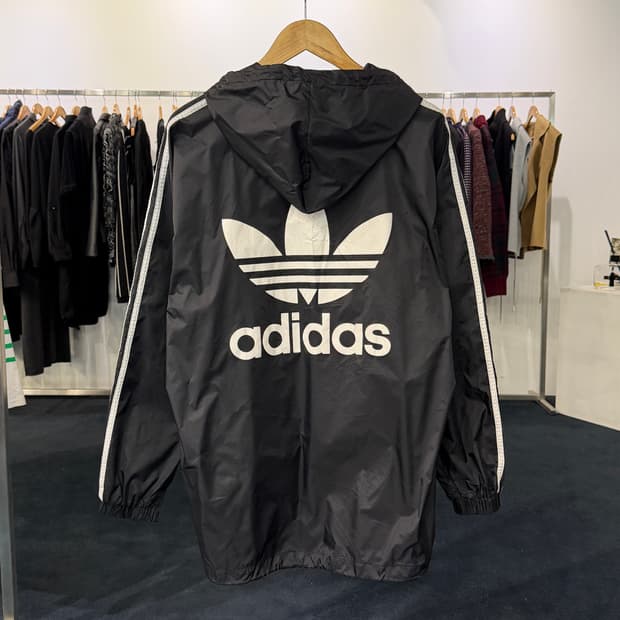 [XL] 아디다스 빅로고 판초 바람막이