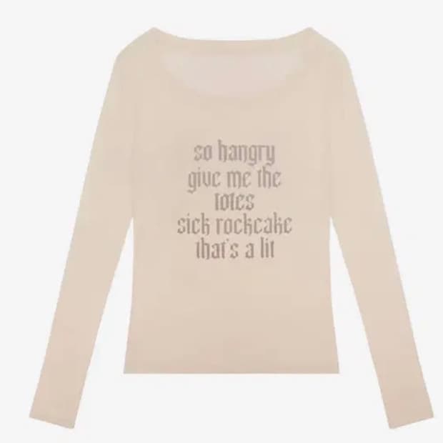 락케이크 롱슬리브 크림