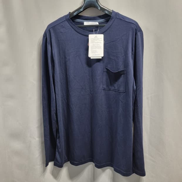 VIYELLA 네이비 포켓 긴팔 티셔츠