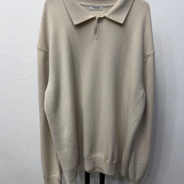 정품) 시스템옴므 한섬 22ss 카라넥 니트 105