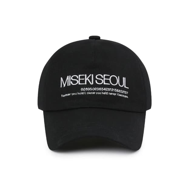 미세키서울 로고 볼캡 블랙