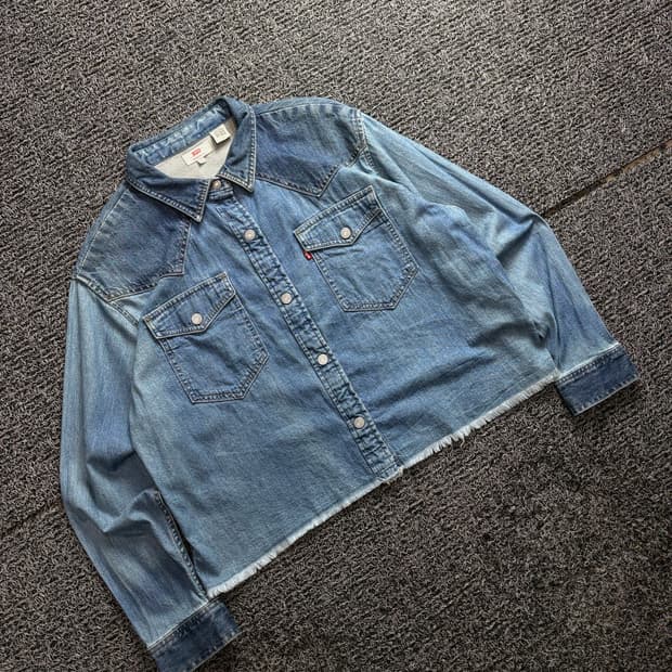 리바이스 우먼스 크롭 웨스턴 데님 팬츠 2839