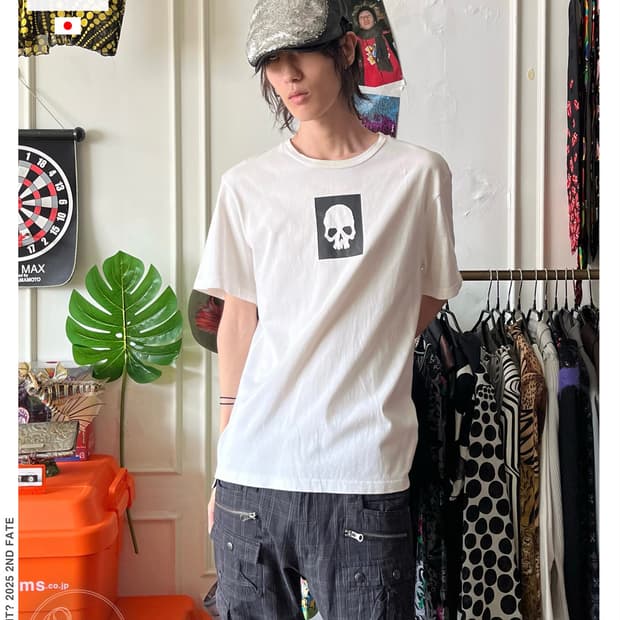 CUSTOM CULTURE Japan Skull Print T-Shirt