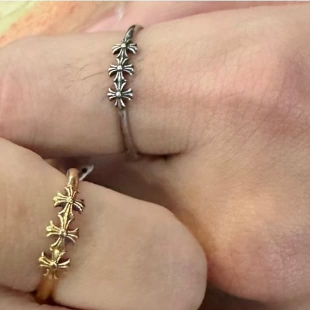 크롬하츠 버블검 트리플 링 실버 us6 새제품 인보이스o